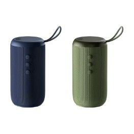 REMAX portable speakers in blue and green